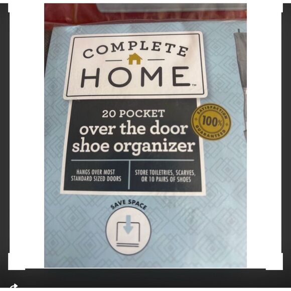 Whitmor Over the Door Shoe Organizer 20 Pocket Multicolor - Picture 1 of 6